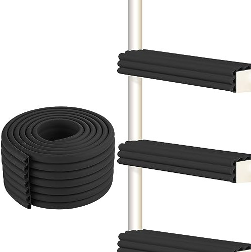 HOIRIX Bunk Bed Ladder Pads,13.1 Ft Self-Adhesive Adjustable Stair Grips for Bunk Bed Ladders - Enhance Safety and Comfort (Black, 13.1ft)