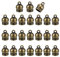 PATIKIL Kordel Ende Kappen 50Stk Einklebe Quaste Kappe Verschlüsse Steckverbinder 10mm Leder Kordel Zubehör für Armband Halskette Schmuck Machen Braun