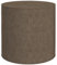 HOMCOM 2-in-1 runder Hocker mit abnehmbarem Bezug, Fußbank in Leinenoptik, Holz und Schwamm, Ø41x41 cm, Braun