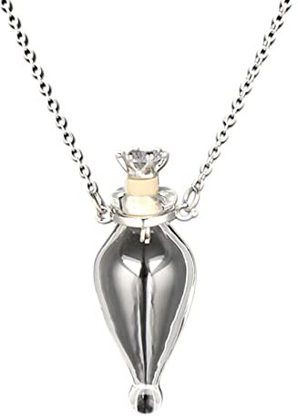 HUAJINGKEJI Fashion Jewelry, Clear Water Drop Bottle Necklaces Essential oil Keep Openable Make a for Wish Pendant Blood Vial Necklace For Wo