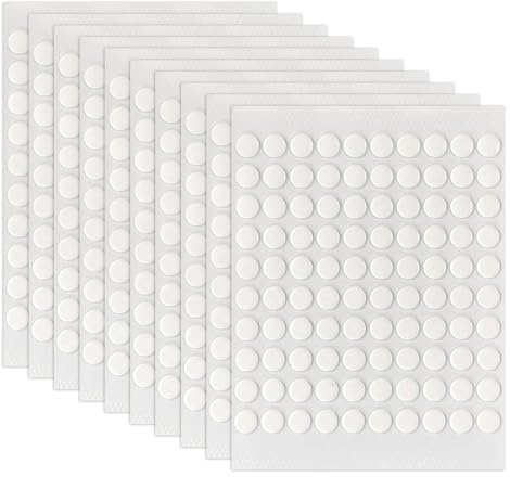 JOYIAL 1000 Stück Doppelseitige Klebepunkte, Rund Transparente Klebende Aufkleber, Rund Foto Klebepads, Abnehmbare Klebepaste Punkt Aufkleber für Poster Ballon DIY Handwerk Hochzeit Party Deko (6mm)