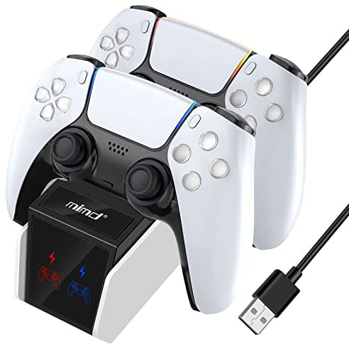 PS5 Controller Charger, Charging Dock for PS5 Dualsense & Edge with LED Indicator, Fast Controller Charging Station, PS5 Accessories Kits