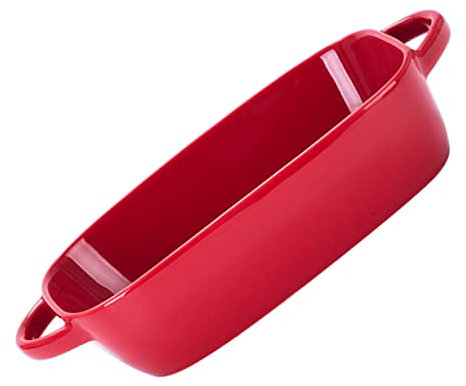 BEBEMOKO Bandeja De Horno De Roja Para Hornear y Servir Ensaladas Para Microondas y Horno Resistente Altas Temperaturas Utensilios De Cocina Multifuncionales