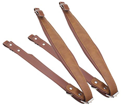 Yardwe Akkordeon Schulterriemen aus Synthetischem Leder Verstellbar für Bass Akkordeons Langlebig und Komfortabel Kaffee