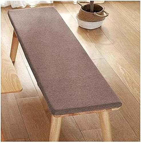 Bankauflage Outdoor 5cm Dick – abnehmbarer Bezug waschbar -Gartenbankkissen aus Leinen - Sitzpolster für Bänke, Stühle, Terrassenmöbel, Terrasse, Innen Fensterbank, Flurbank(Coffee color,30x30x5cm)
