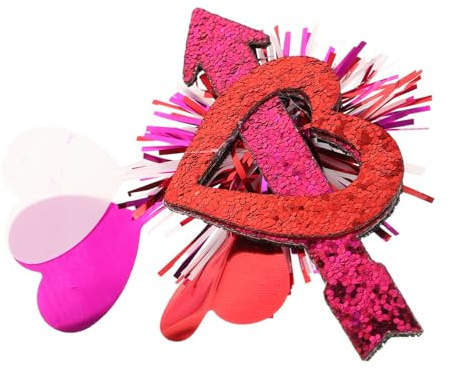 LIFKOME Valentinstag Haarspangen für Damen Rote Glitzer Herz Haarklammern Rutschfeste Alligator Clips Romantisches Accessoire für Hochzeiten Geburtstagsfeiern und Feiertagsfeiern