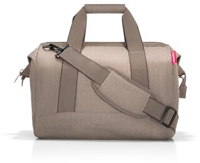 reisenthel Allrounder M herringbone mokka – Vielfältige Doktortasche zum Reisen, für die Arbeit oder Freizeit – Mit funktional-stylischem Design