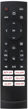 1 Stück Ersatz-Fernbedienung for TV 4K ULED-Fernseher A6 A65H U7H U8H U6K ERF3A90 ERF3Q, ERF3G(Style 2)