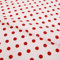Stoff Meterware Punkte 7 mm Baumwolle - 1 Meter, Schadstoffgeprüft, Gepunktet, Tupfen, Dots, Baumwollstoff, Kinderstoff, Dekostoff, Karneval, Fasching, Kostüme (Rot auf Weiß)