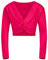 tanzmuster ® Ballettjacke Mädchen Langarm - Mia - aus sehr weichem Baumwollstoff Ballett Top zum Reinschlüpfen in pink, Größe 140/146