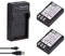 Newmowa EN-EL9 EN-EL9A Batteria (confezione da 2) e Portable USB Caricatore kit per Nikon D3000, D5000, D40, D60, D40X