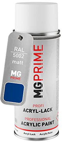 MG PRIME RAL 5002 Bleu outremer/Ultramarine blue Bombe aérosol 400 ml mat séchage rapide
