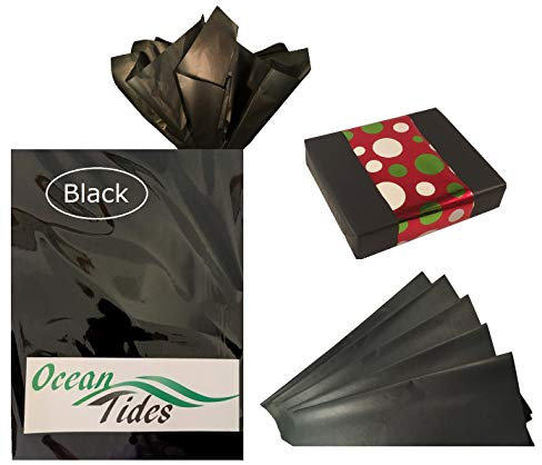 Seidenpapier Geschenkpapier, Großpackung in allen Farben, 100 200 300 oder 500 Blatt, 15 x 20 sortiert, Schwarz/Blau/Fuchsia/Gold/Grün/Orange/Pink/Violett/Rot/Silber/Weiß/Gelb