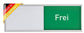 ROM Türschild Besetzt Frei (bitte nicht stören) | Anzeige quer | Aluminium | 54x151 mm | Wechselschieber | Büro | Besprechungsräume | Büroschild | WC | selbstklebend | Made in Germany