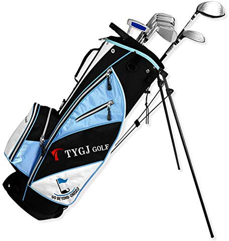Golf Stand Bag Golftasche für Herren Stehen Bag Standbag/Tragebag/Reisebag mit Automatischen Klappfüssen,Blau