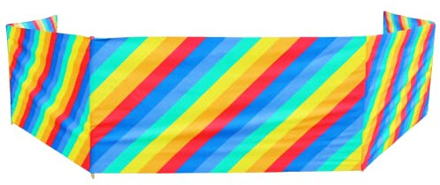 Windschutz 10m lang Sichtschutz Lang für Strand Garten See Meer Wind Schutz Blickschutz + Gummihammer GRATIS!!, Bunte Streifen [120]