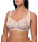 frugue Women's Comfort Non Wired Support Wireless Minimiser Bra Nude UK 40 B