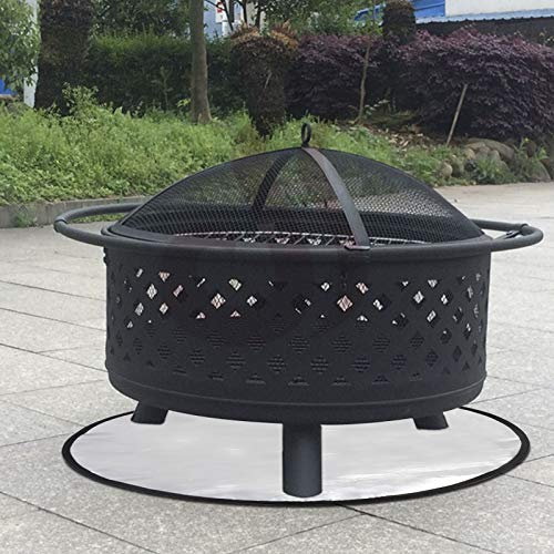 Cozyhoma Feuerfeste Matte, 91,4 cm Feuerstellen-Unterlage für Feuerstelle, Deckschutz, Hitzeschutz, feuerfeste Unterlage zum Schutz Ihrer Terrasse, Rasen, Campingplatz vor Feuer