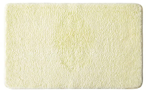 MIULEE Badezimmerteppich Teppich Badematte rutschfest Waschbar Badteppich Bettvorleger Badvorleger Saugfähige Duschvorleger Fussmatte für Wohnzimmer Schlafzimmer Badezimmer 40x60 cm Elfenbeinweiß