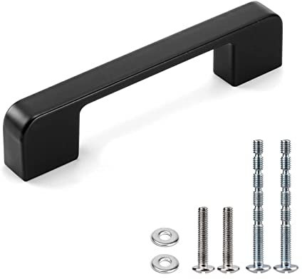 WEAVERBIRD Schubladengriffe,96mm Schwarze Griffe,10 Stück Schrankgriffe Möbelgriff, Aluminiumlegierung Schrank Hadles,Pulls Möbelbeschläge, Möbelgriff für Küche Schublade