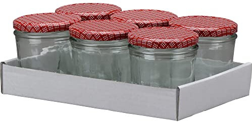 Siena Garden Cucinare Sturzglas, Glas, rot/weiß, 340 ml