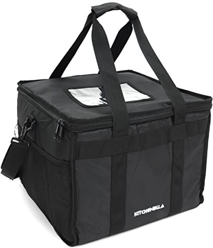 40 Litre Hot Food Delivery Bag 38x38x32cm Cool Bag for Picnics on The Beach - Ideal for Pizza Delivery Drivers Insulated Keeps Meals Hot or Cold Takeaway Fast Food