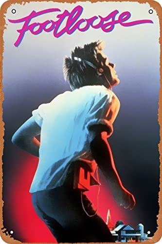 Klassisches Filmposter Footloose 1984, Metall-Blechschild, Vintage-Poster, 30,5 x 20,3 cm