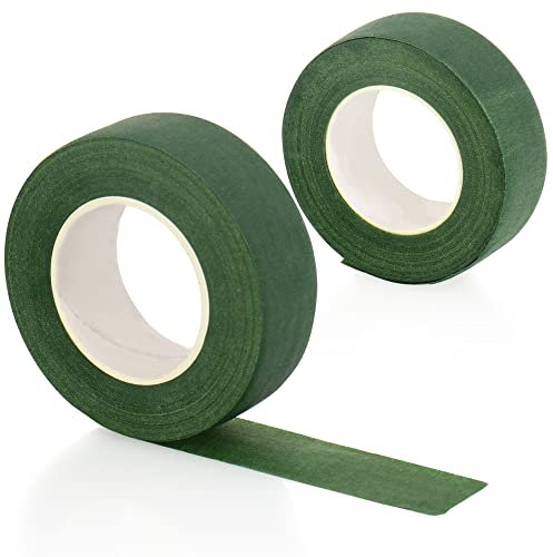com-four® 2x Flower Tape Wide - Kreppband für Blumen - Floristen Wickelband - Bastelband - Floristik-Band für Blumenarrangements und Blumensträuße - Bastelzubehör (Flower Tape Wide - 26mm)