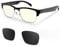 CatXQ Smart Glasses,Wireless Bluetooth,IP5 Waterproof,Bone Conduction Sound (Music&Call) for All Smart Devices, 2 Pairs of Lenses, 2 Pairs of Lenses