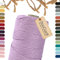 BooGardi Makramee Garn · viele Farben · Lavendel 3mm x 200m · 3mm oder 5mm · Wollgarn · kreatives knüpfen weben Stricken · DIY Boho Garn
