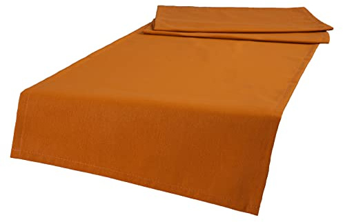 beties „Wunschton“ XL Tischläufer ca. 40x220 cm Tischband, Tischdeko - in großer Sortiments- und Größenauswahl – EIN idealer Begleiter in Unifarbe (sanddorn-orange)