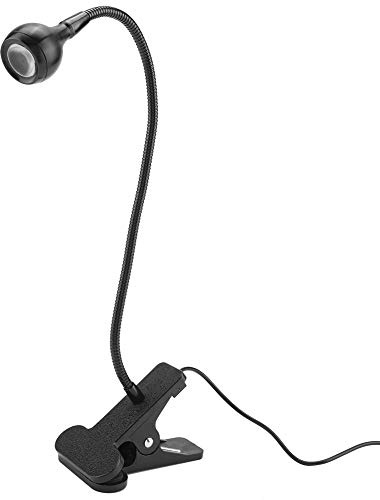 Qcwwy Lampes de Lecture à Clipser, Lampe de Bureau LED USB en Aluminium, Protection des Yeux, Lampe à Pince à Col de Cygne Flexible à 360 ° pour Bureau (Lumière blanche)