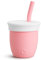 Munchkin C’est Silicone! Offener Trainingsbecher mit Strohhalm | Ideal für Kleinkinder & Babys | Trinklernbecher mit Strohhalm | Frei fließend | Ab 6 Monaten | 120 ml | Koralle