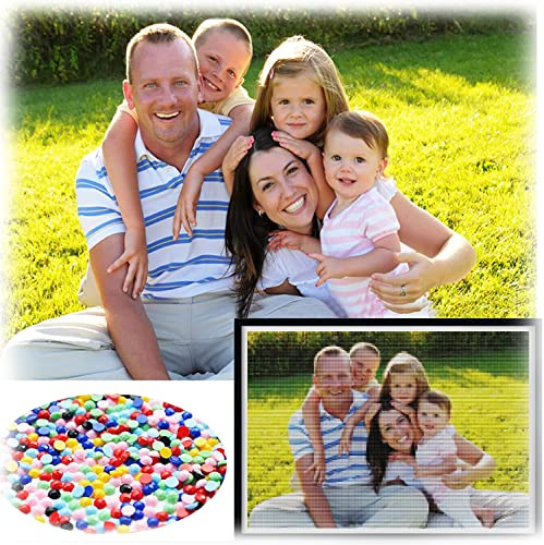 VAIIEYO 5D DIY Diamond Painting Personnalisé Photo, Diamant Painting Personnaliser, Broderie Diamant Personnalisé de Broderie de Diamant Complet pour La Décoration de La Maison,Rond-40x60cm
