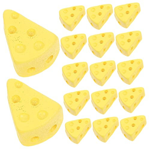 UPKOCH 50 Stück Käseimitat Mini-harzkäse Käsekuchen Flatback-käse-charm Simuliertes Käsemodell Mini-käse Puppenhaus-miniatur-essen Mini Marken Lebensmittel Spielzeugzimmer 3d Creme
