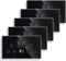 JIMEIDA 5 Pack Double Switched Socket 13 Amp with USB A and Type C 3.1A Charging Ports Crystal Black Glass Panel Wall Outlet Electric Power Socket