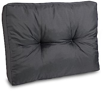 King Matratzen Sitzkissen Kissen Polster Auflage - Premium Wasserdicht Rückenkissen Loungekissen Bodenkissen Rattan Viele Größen (Rückenkissen: 50 x 40 cm GRAU)