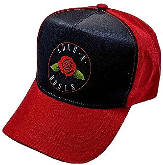 Guns N' Roses Baseball Cap Rose Band Logo Official Red & Black One Size