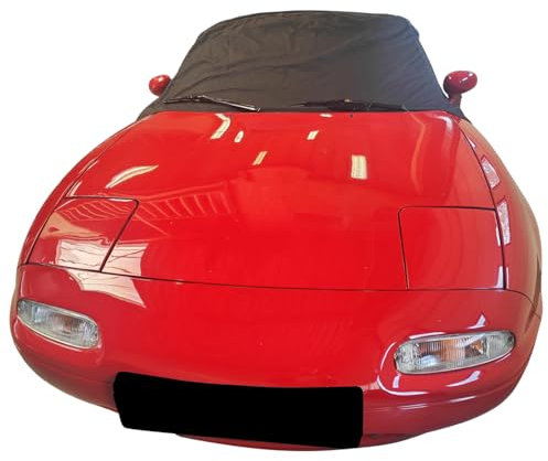 Halbabdeckung kompatibel mit EIN Mazda MX-5 NA für Außen Berlin Schwarz