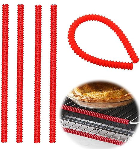 4 Stück Ofenschutzgitter Hitzebeständiges Silikon, Ofenschutz Oven Guards, Backofen Schutz Ofenrostschutz, Ofenschützer Isolierter Silikonclip, Ofenrost Aus Silikon Lebensmittelechtes(Rot)