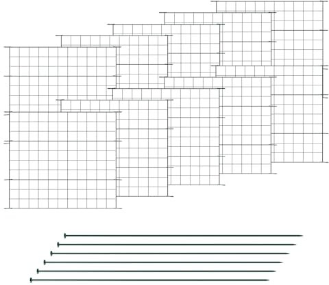 VERDOBA Premium Steckzaun - Teichzaun 15 Zaunelemente - Gartenzaun Komplettset - Hundezaun, Gartenzaun Metall - Zaun für den Garten, Gitterzaun Set Gerade Zaun Garten (15x Gerade, Grün - RAL 6005)