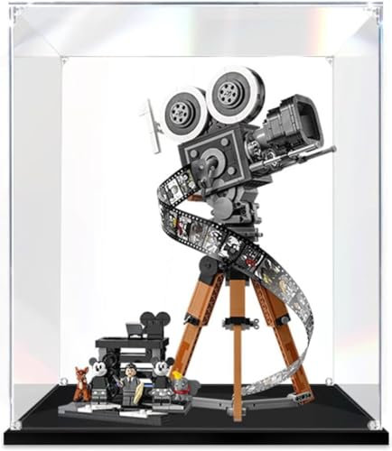 APRILA Acrylic Display Case for 43230 Disney Camera Model, Transparent Dustproof Display Box 2mm, 40 x 30 x 20CM