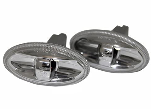 FUNFOB Clignotants latéraux 2 Pcs/Lot Lampe Latérale De Clignotant Halogène De Voiture pour Peugeot 206 307 Lentille fumée