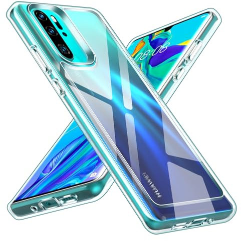ivoler Nie Vergilbung Klar Hülle für Huawei P30 Pro/Huawei P30 Pro New Edition, [Militärischer Schutz] Stoßfest Kratzfest Transparent Schutzhülle, Dünn Durchsichtige Handyhülle Case Cover