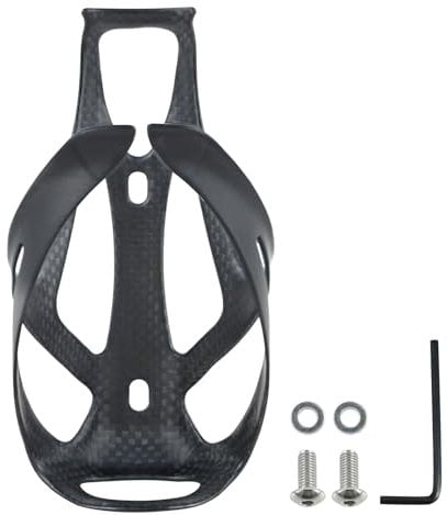ROADNADO Carbon Fahrrad Flaschenhalter MTB Ultraleichte Justierbare Matte Wasserflaschenhalter Langlebiger MTB Trinkflaschenhalter mit Montageteile, Geeignet für Kesseldurchmesser 72-73mm (1 Stück)
