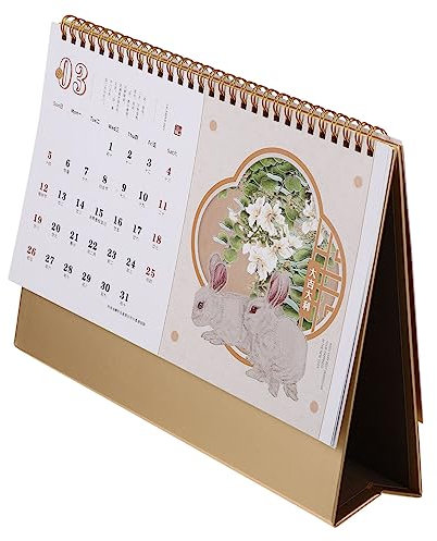2023 Neujahrs-Schreibtisch-Kalender, Schreibtisch-Kalender, Dekoration für Zuhause, Stehpult-Kalender, dekorativer Stehkalender, Stehpult-Kalender, Papier, Büro, Memorandum, Desktop, wohltätig