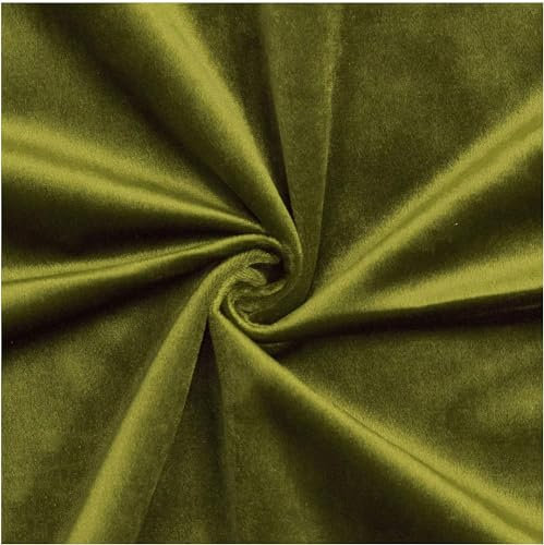 JSY Samtstoff, grün, 280 x 100 cm, Veloursmaterial for Vorhänge, Sofa-Stuhl-Neupolsterung, Heimdekoration, Kissen weicher Stoff (Color : 23)
