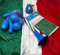 Kit Del Tifoso FORZA AZZURRI Bandiera Italia 90x140 + Trombetta Tricolore + Maracas + Bandiera Italia 45x20