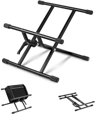 VEVOR Support d'amplificateur de guitare, capacité de charge 79,8 kg, support des enceintes, avec hauteur réglable 125-505 mm, vis hexagonales M6*40 préinstallées, pour plupart amplificateurs combo