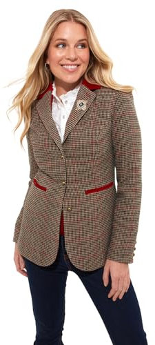 Joe Browns Smart Single-Breasted Heritage Velour Blazer, Marron, 34 Femme